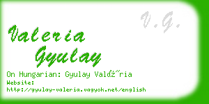 valeria gyulay business card